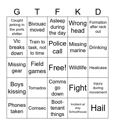 AT Bingo Card