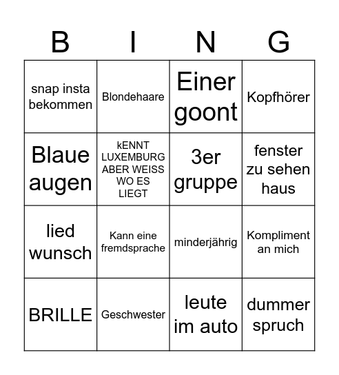 ome bingo 1 Bingo Card