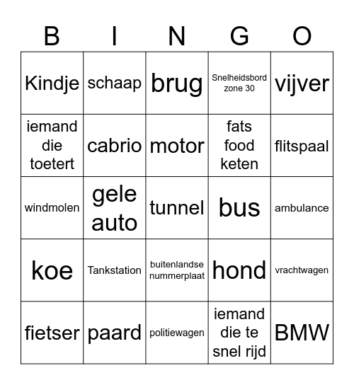 bridal bingo Card