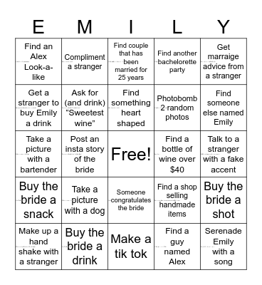 Bachelorette Bingo! Bingo Card