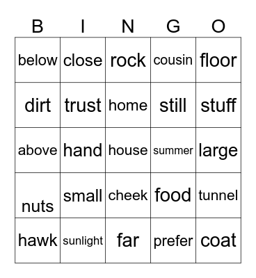 June 1 Bingo Card