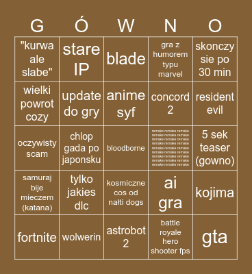 Stejt of plej 2026 :)))) Bingo Card