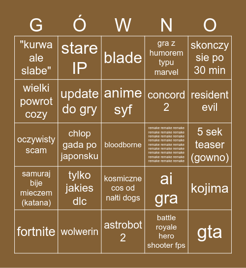 Stejt of plej 2026 :)))) Bingo Card