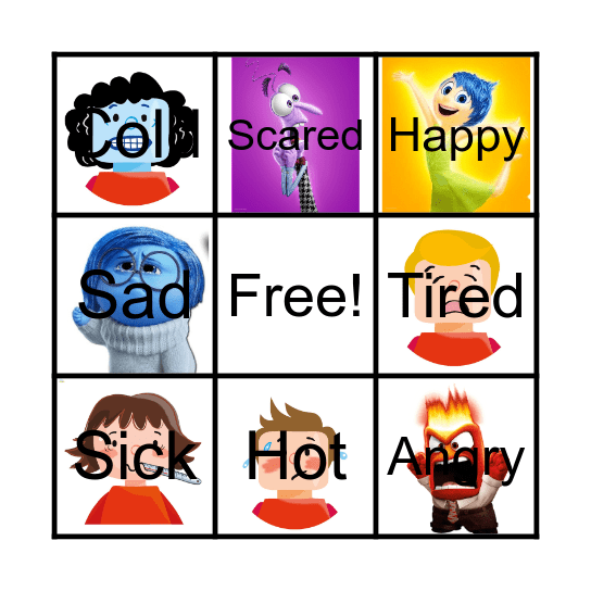 Feelings and Emotions Bingo Card