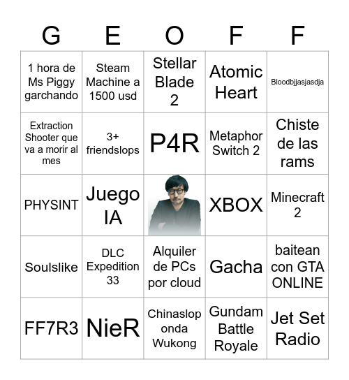 Summer Game Fest 2025 Bingo Card