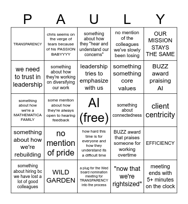 1bu monthly ft. PRIDE Bingo Card