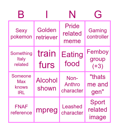 GAMBA TIME MEME REVIEW Bingo Card