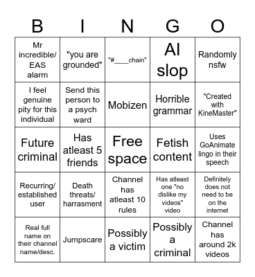 Logo kid Bingo Card