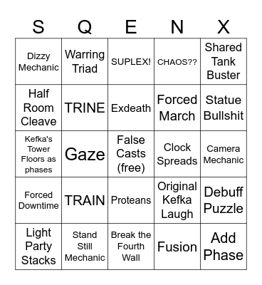 DANCING MAD ULTIMATE Bingo Card