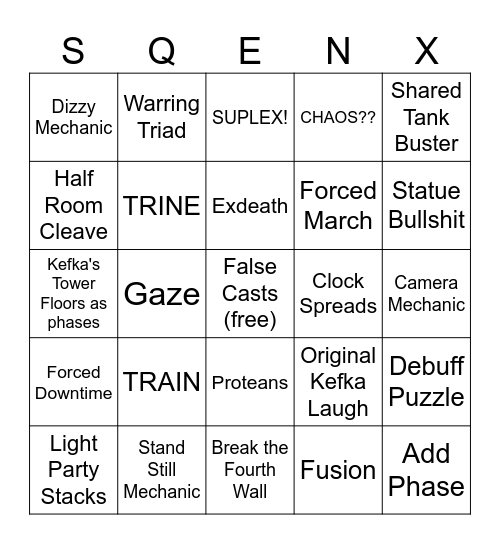 DANCING MAD ULTIMATE Bingo Card