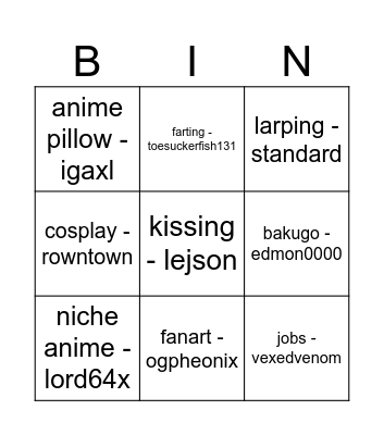 HIDE AND SEEK! Bingo Card