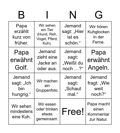 Bingo Card