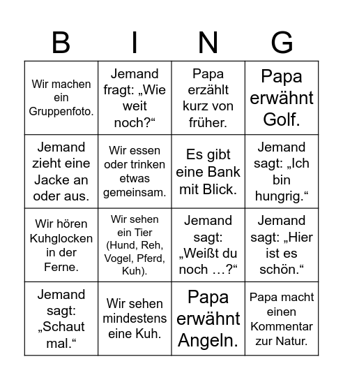 Bingo Card