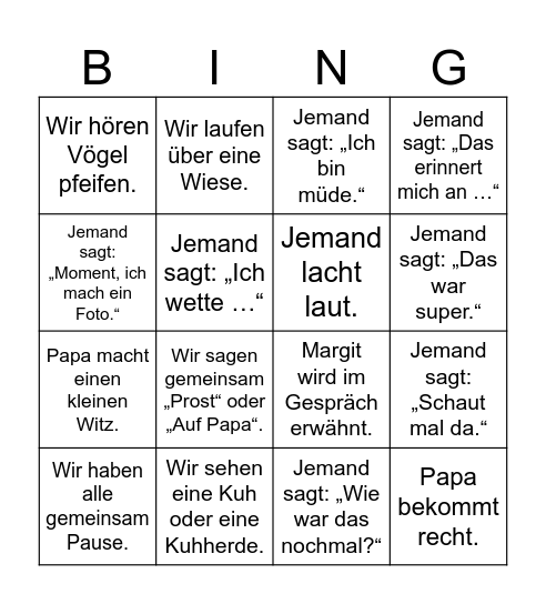 Bingo Card