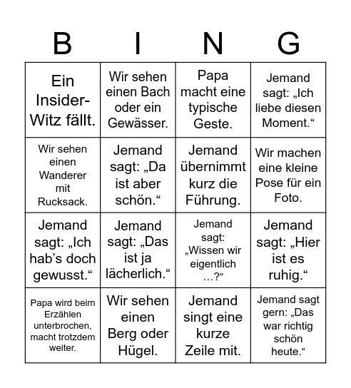 Bingo Card