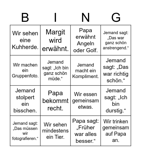 Bingo Card