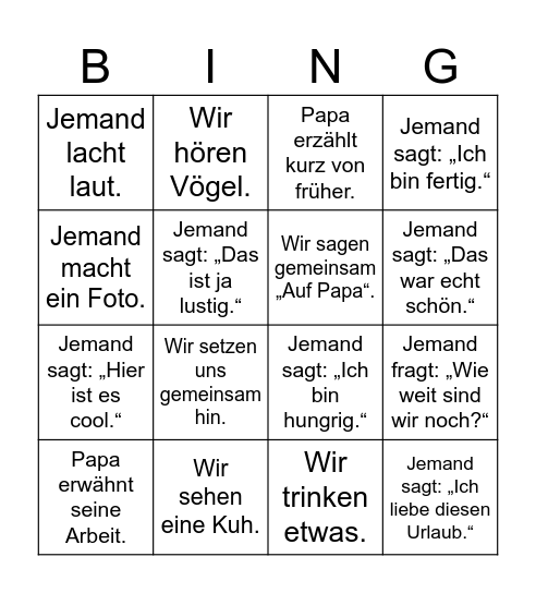 Bingo Card