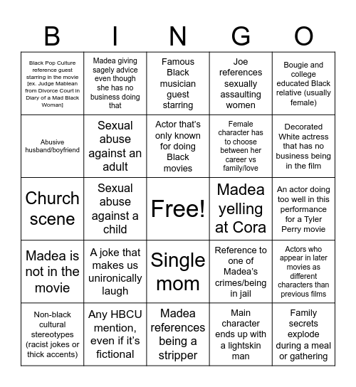 gerrie Bingo Card