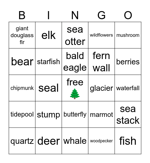 olympic bingo Card