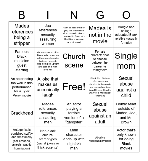 caeden Bingo Card