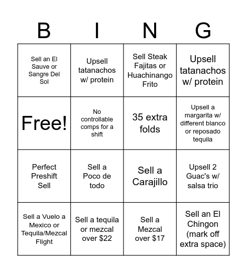 Mi Vida Bingo Card
