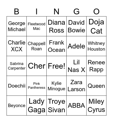 Pride Bingo Card