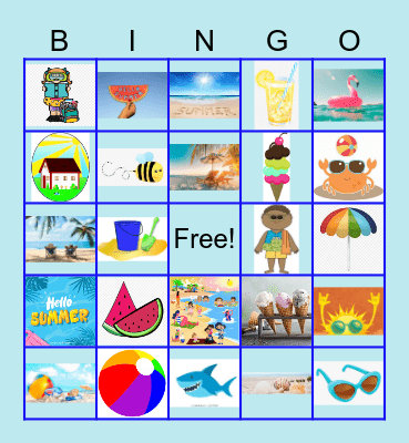Summer Images Bingo Card