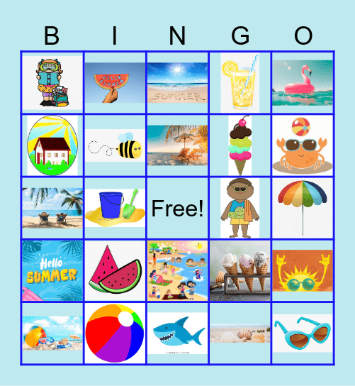 Summer Images Bingo Card