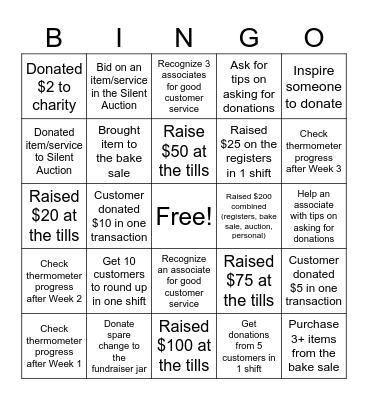 Find Your Stride Bingo Card