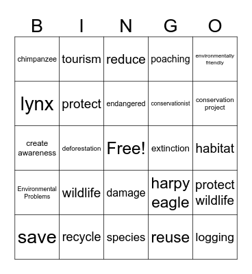 B1 U5 Bingo Card