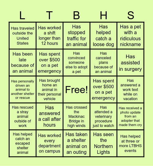 Human BINGO Card