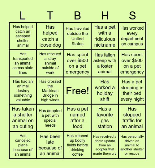 Human BINGO Card
