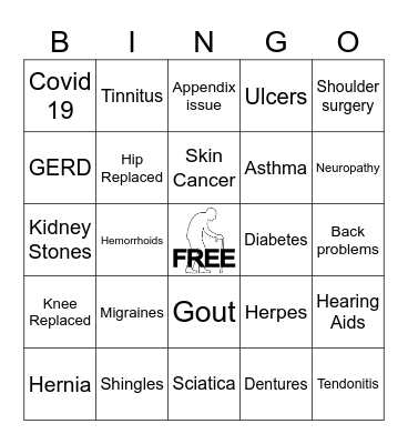 Old Pike Medical Bingo Card