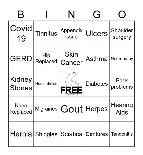 Old Pike Medical Bingo Card