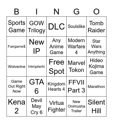 June State Of Play 2026 Bingo Card