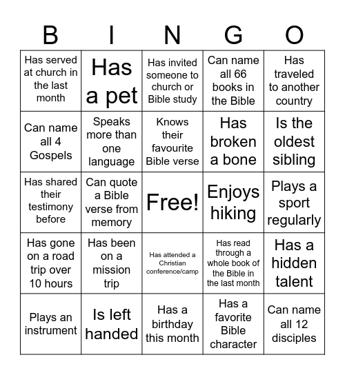 Find someone who... Bingo Card