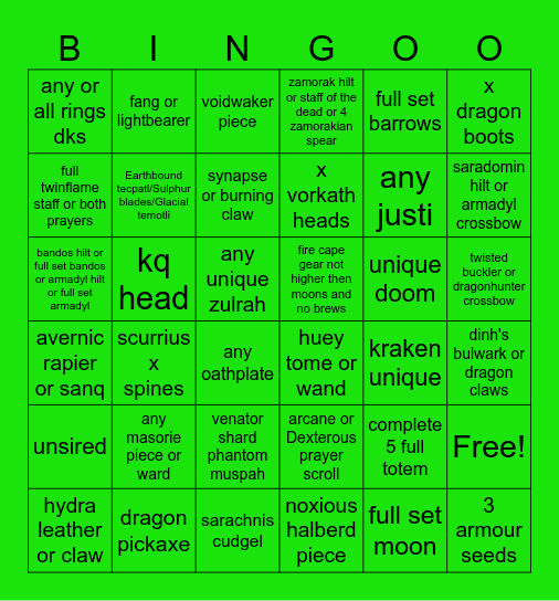 summer bingo Card