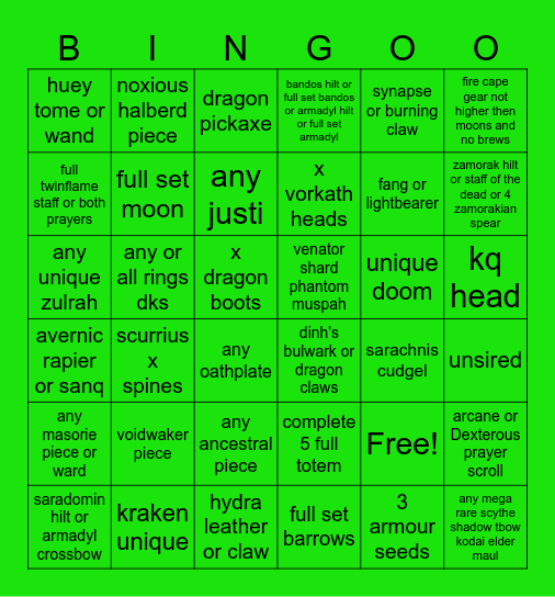 summer bingo Card
