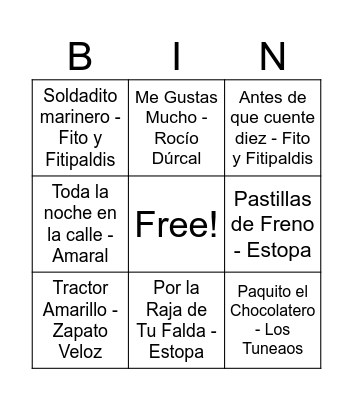 IRUESTE Bingo Card
