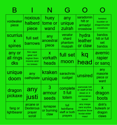 summer bingo Card