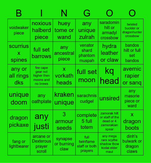 summer bingo Card