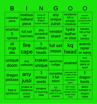 summer bingo Card