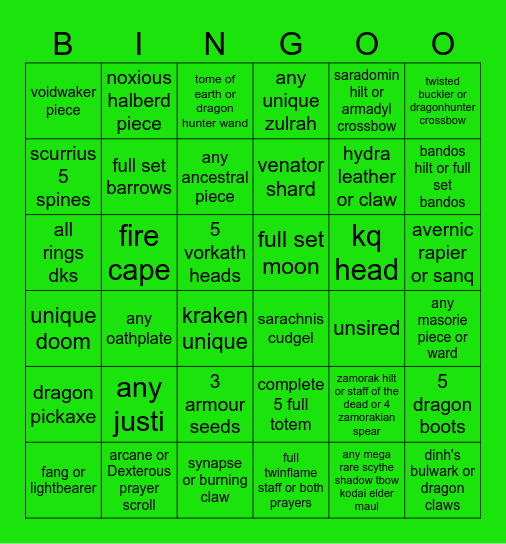 summer bingo Card