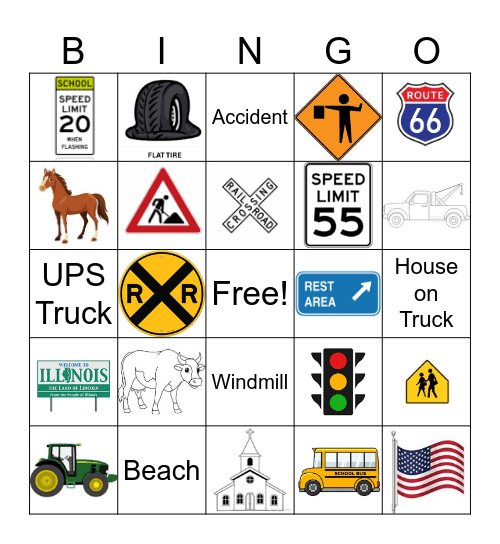 VBS ROAD TRIP PICTURE BNGO Bingo Card