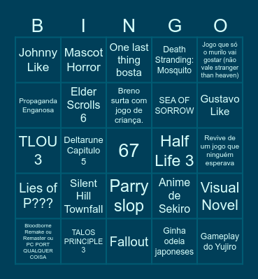 Semana dos Games Bingo Card