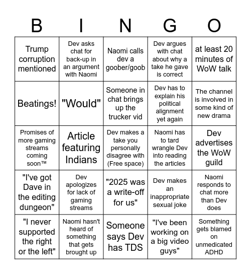 Weekly Sip bingo card Bingo Card