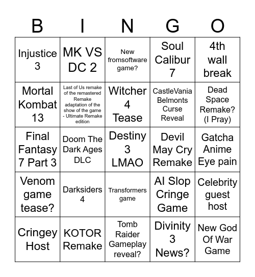 HBTW BINGO LISTR Bingo Card