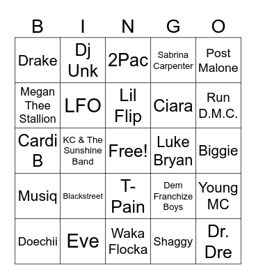 Summer Time Bingo Card
