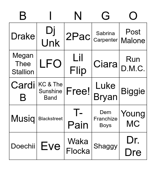 Summer Time Bingo Card