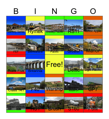 Locomotives on the Bridges Bingo Card